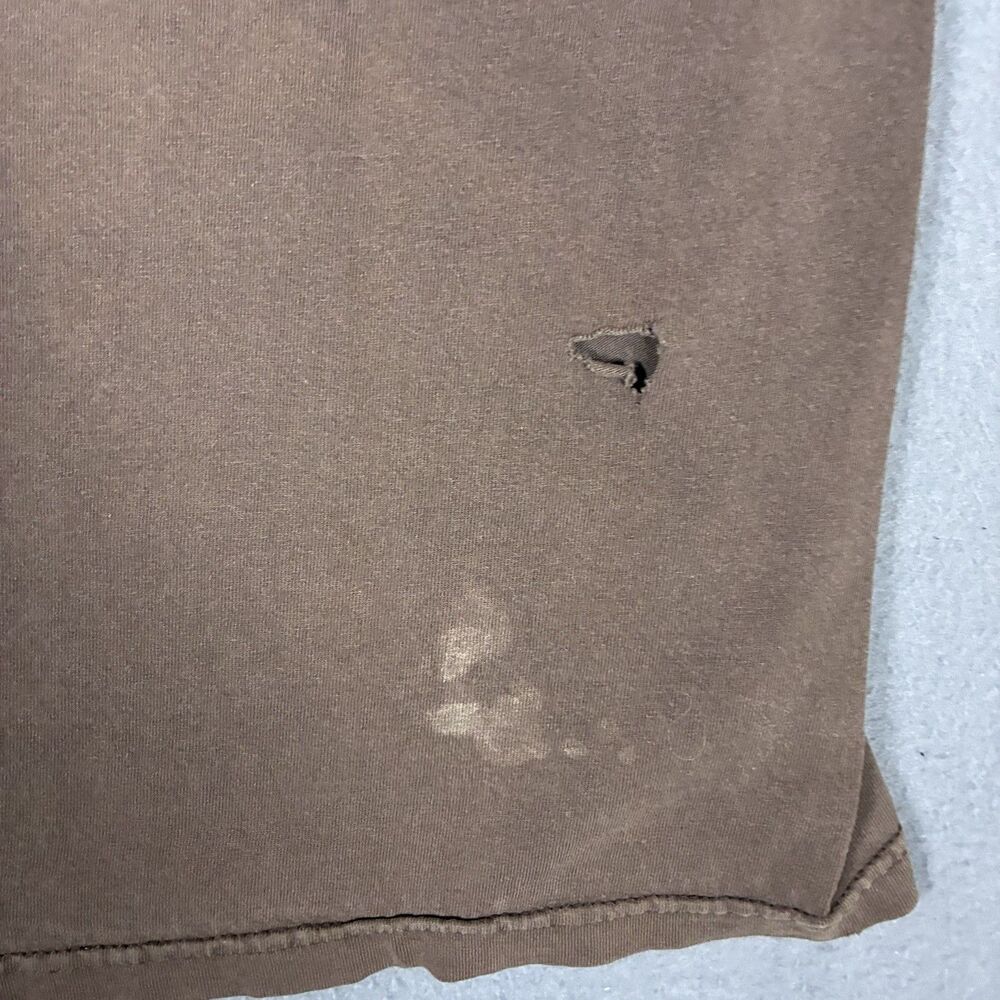 Vintage Jimi Hendrix Fractal Graphic T-Shirt FADED Brown Size Large Thrashed - Picture 8 of 12
